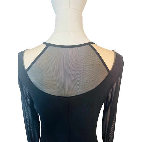 Bailey 44 Medium Black Mesh Long Sleeve Top - Picture 5 of 13